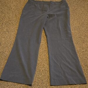 Tahari Classic Gray Wide-Leg Dress Pants